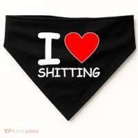 I Heart Shitting Poop USA-Made Doggie Bandana thumb 0