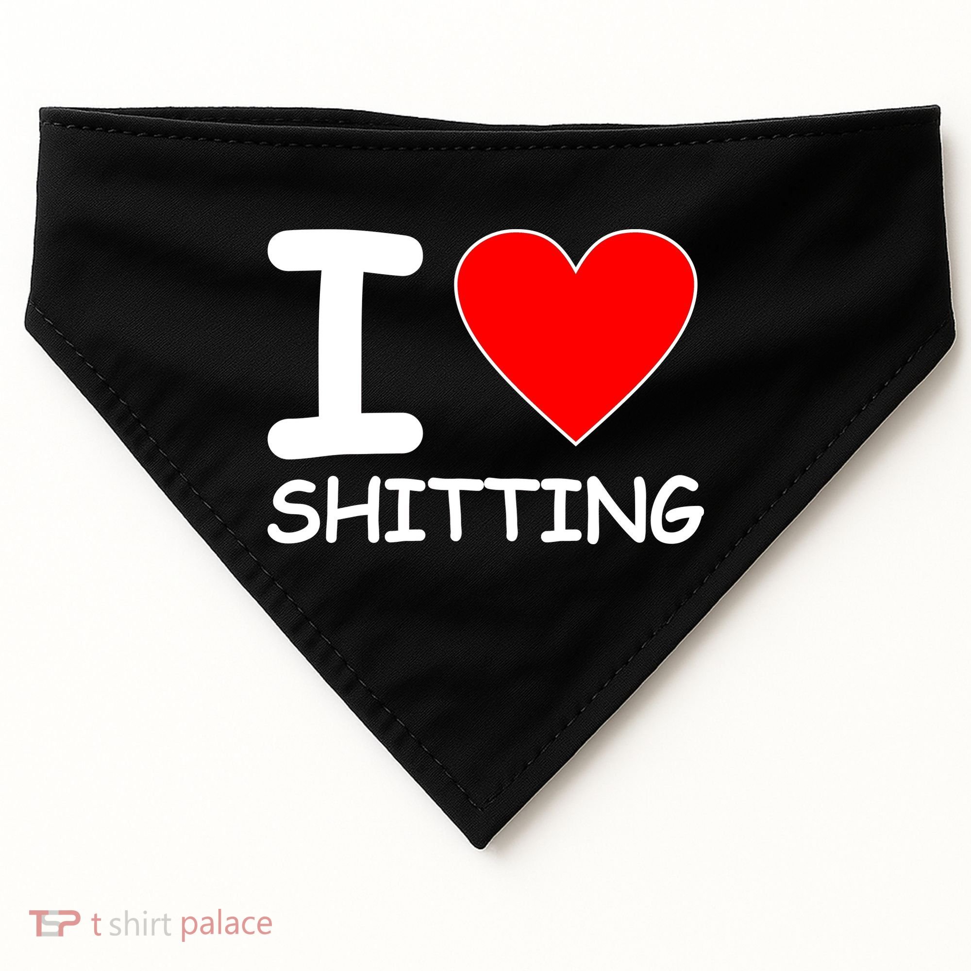 I Heart Shitting Poop USA-Made Doggie Bandana