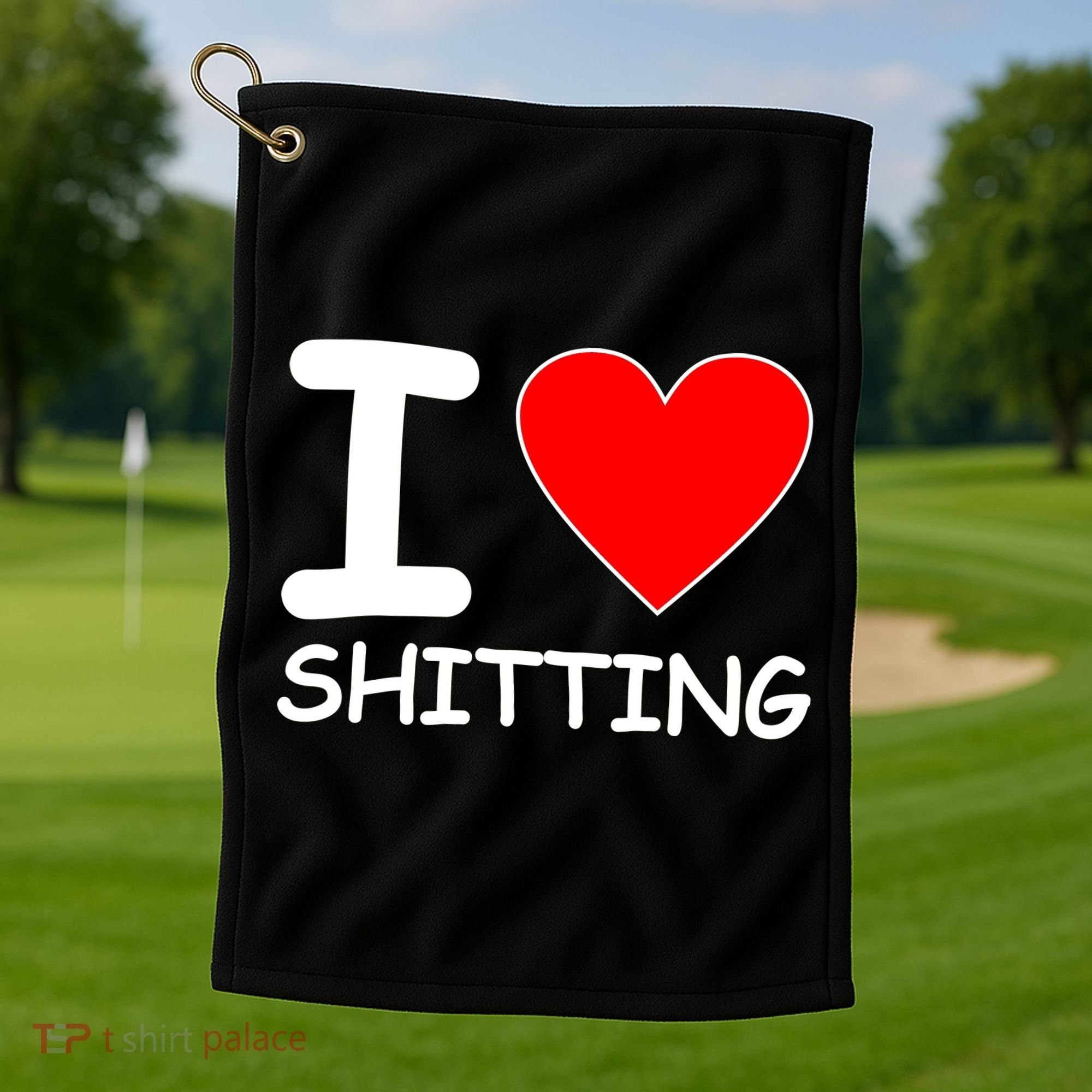 I Heart Shitting Poop Golf Towel