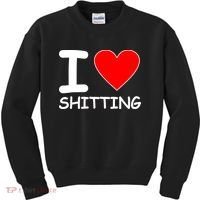 I Heart Shitting Poop Kids Sweatshirt thumb 0