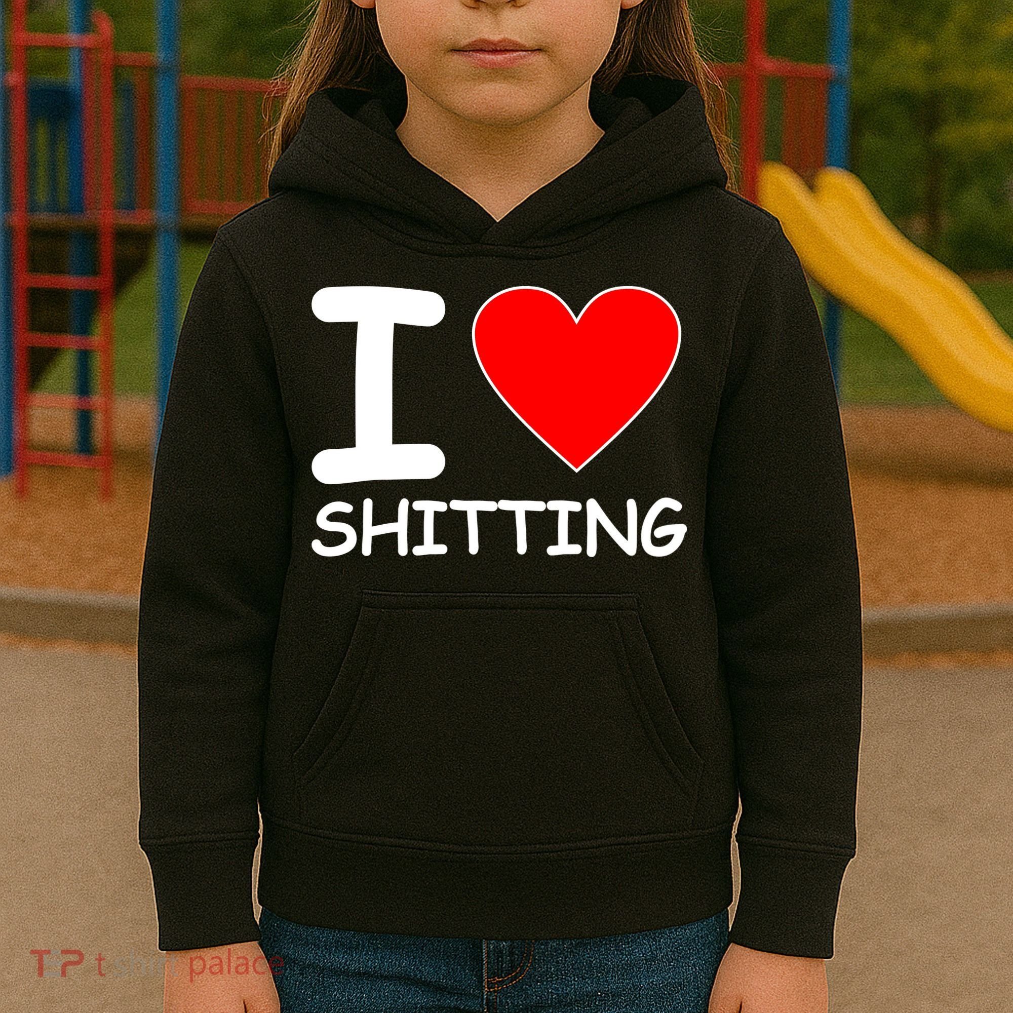 I Heart Shitting Poop Kids Hoodie