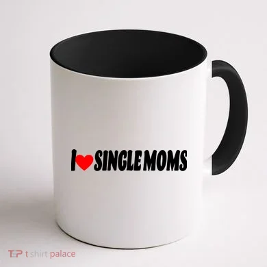 I Heart Single Moms Coffee Mug back