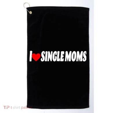 I Heart Single Moms Golf Towel