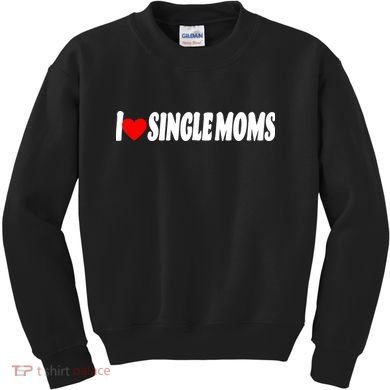 I Heart Single Moms Kids Sweatshirt