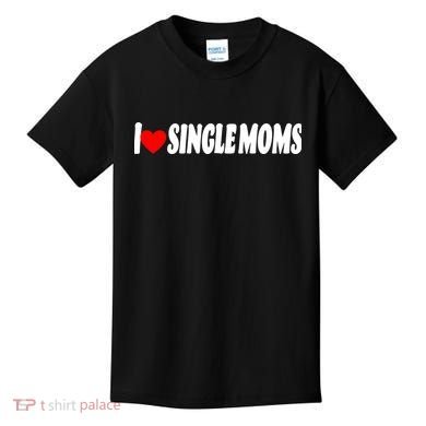 I Heart Single Moms Kids T-Shirt