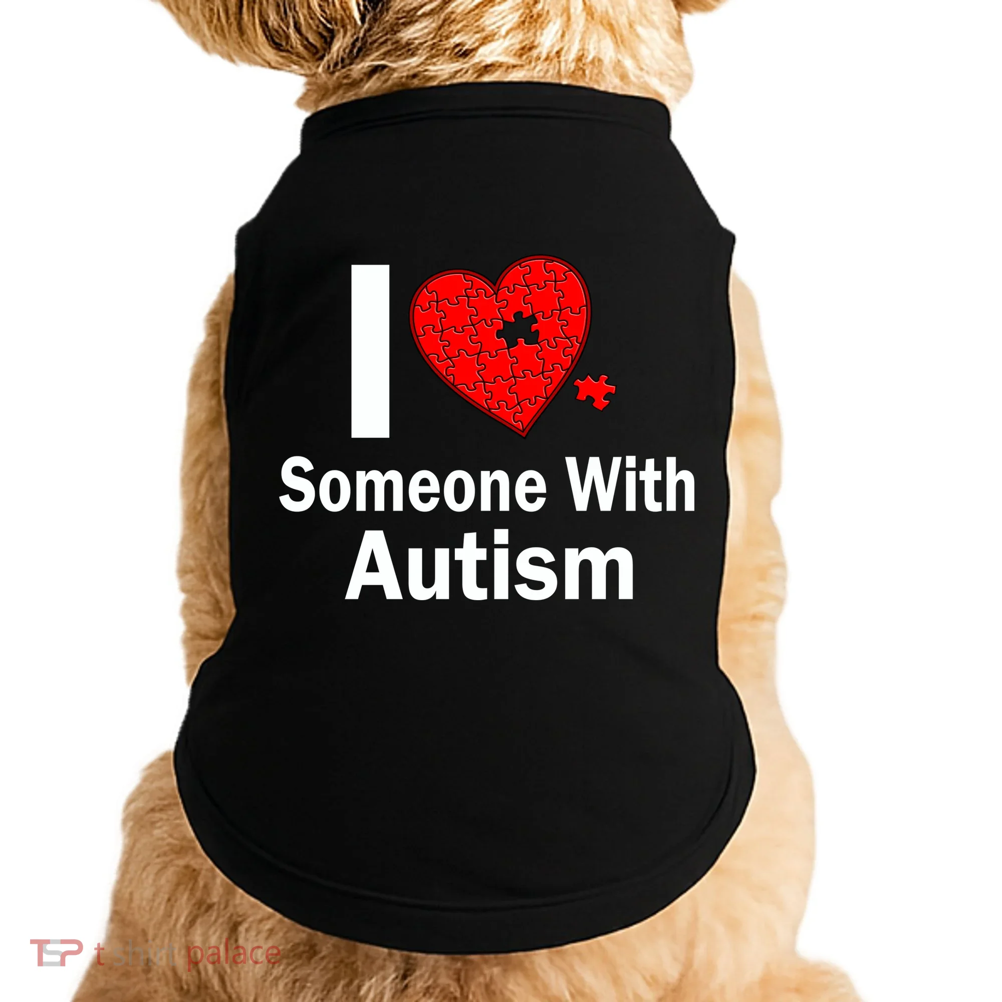 I Heart Someone With Autism Doggie Tank