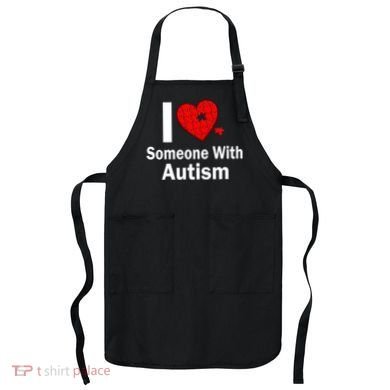 I Heart Someone With Autism Apron