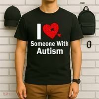 I Heart Someone With Autism T-Shirt thumb 6