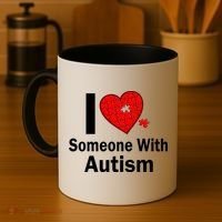 I Heart Someone With Autism Coffee Mug thumb 4