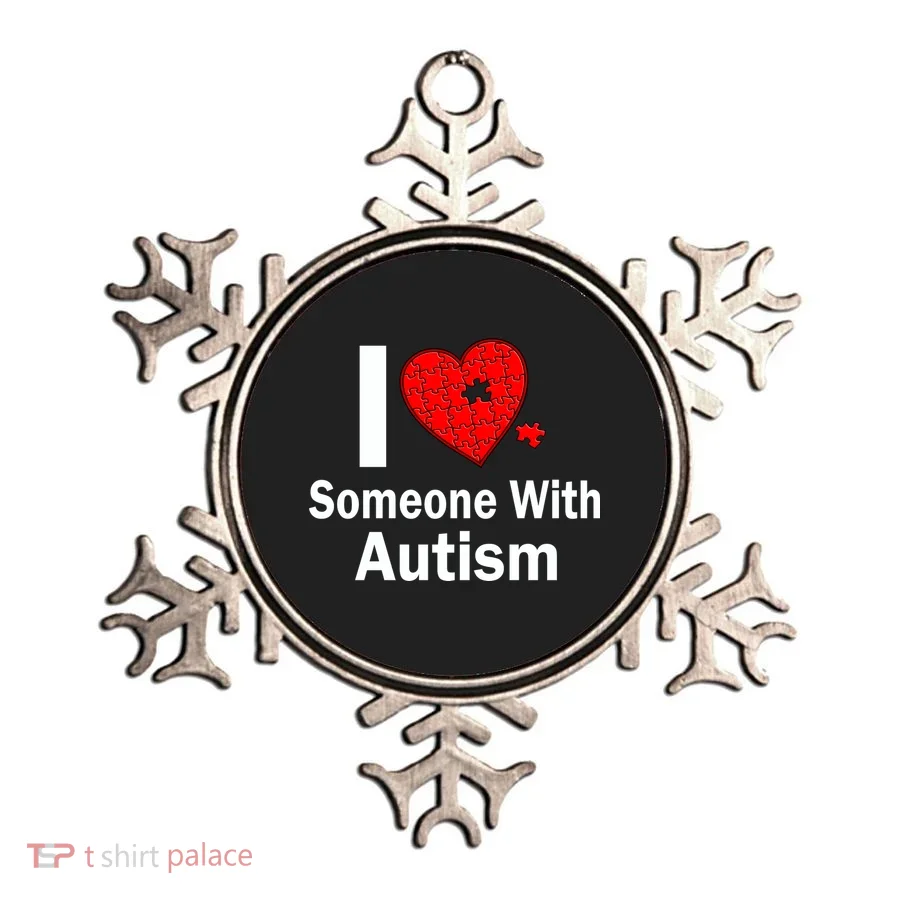 I Heart Someone With Autism Ornament