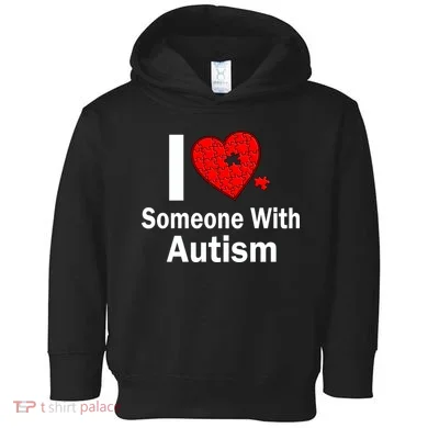 I Heart Someone With Autism Toddler Hoodie