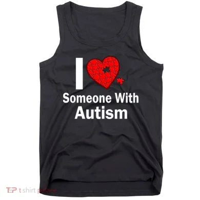 I Heart Someone With Autism Tank Top