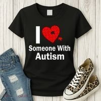 I Heart Someone With Autism Women's T-Shirt thumb 3