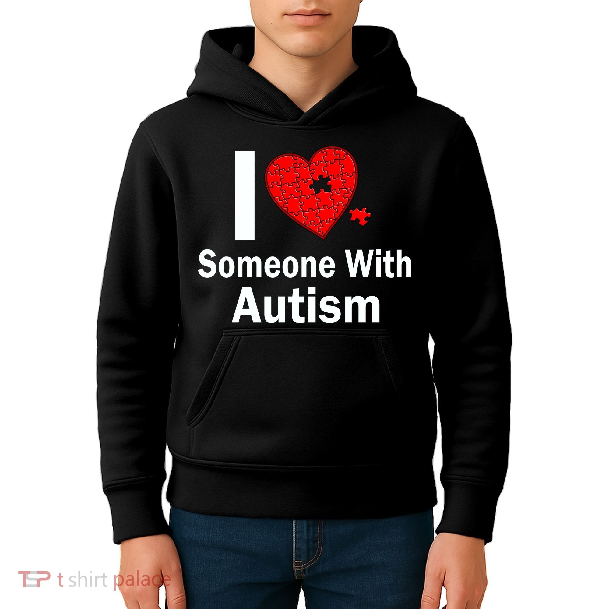 I Heart Someone With Autism Kids Hoodie