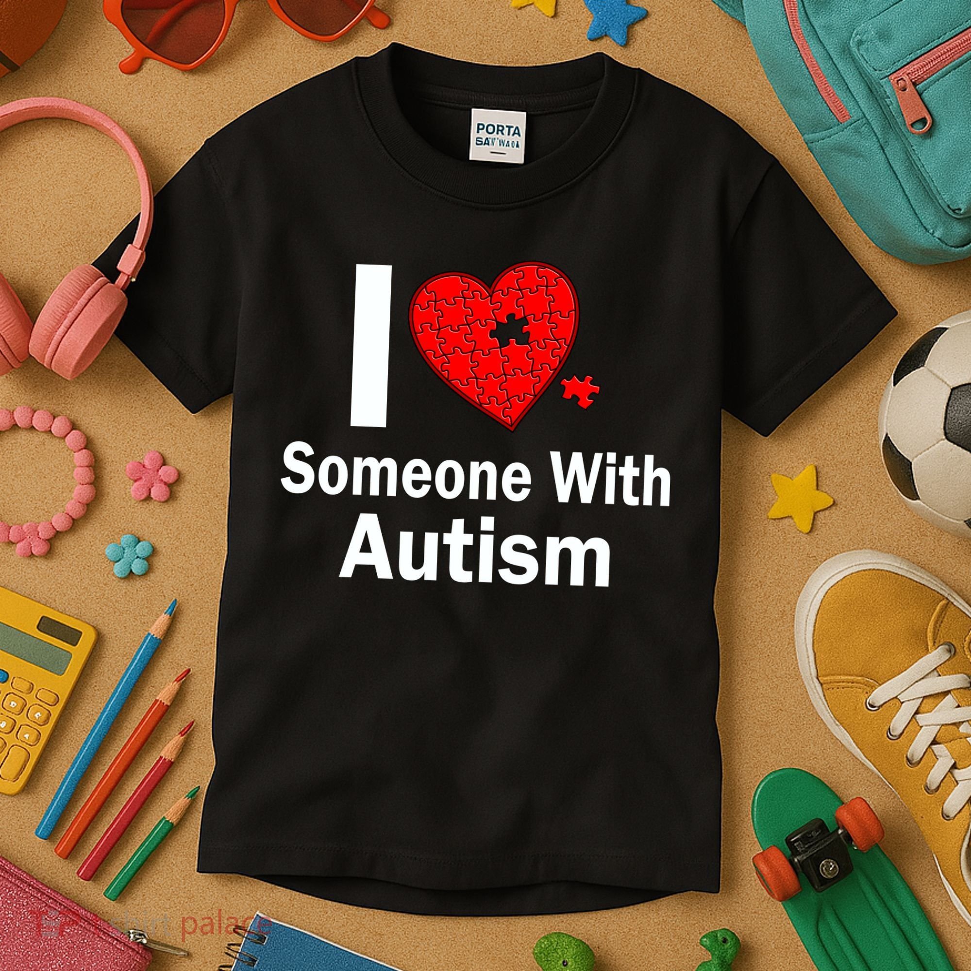 I Heart Someone With Autism Kids T-Shirt