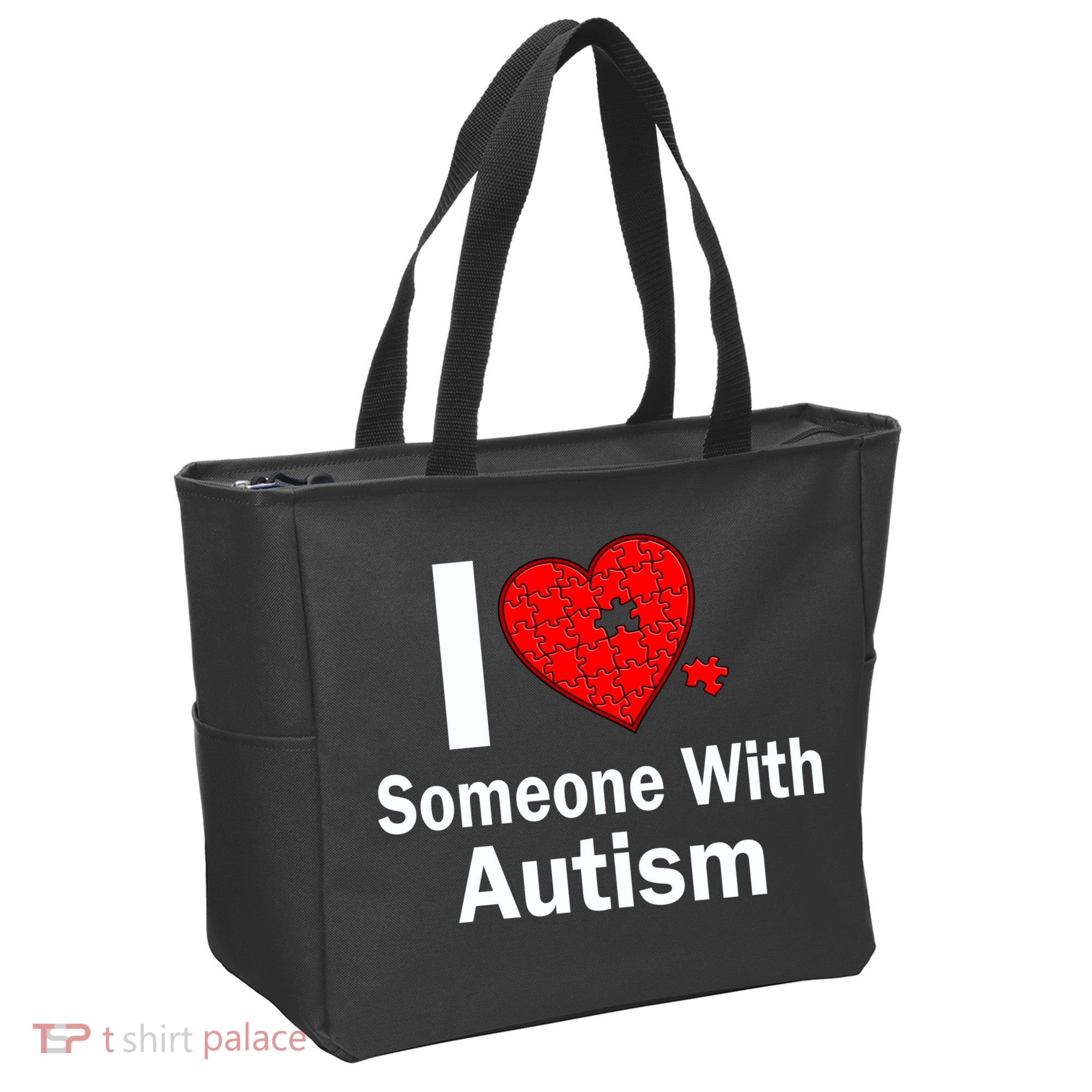 I Heart Someone With Autism Tote Bag
