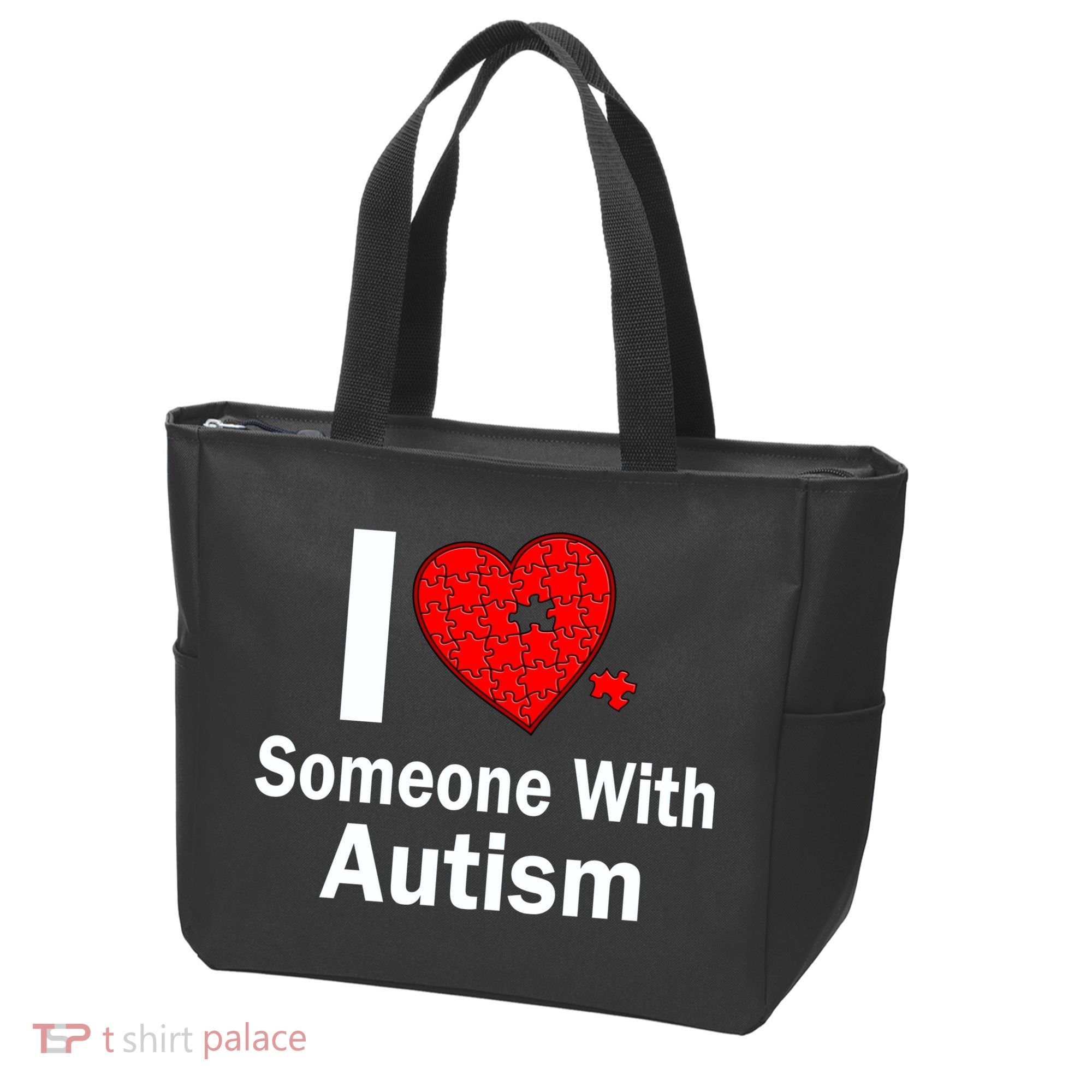 I Heart Someone With Autism Tote Bag