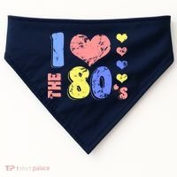 I Heart The 80's USA-Made Doggie Bandana thumb 0