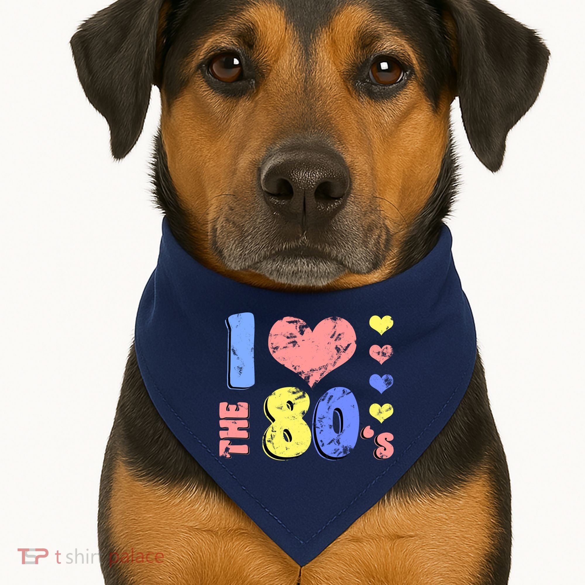I Heart The 80's USA-Made Doggie Bandana