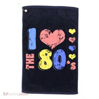 I Heart The 80's Golf Towel