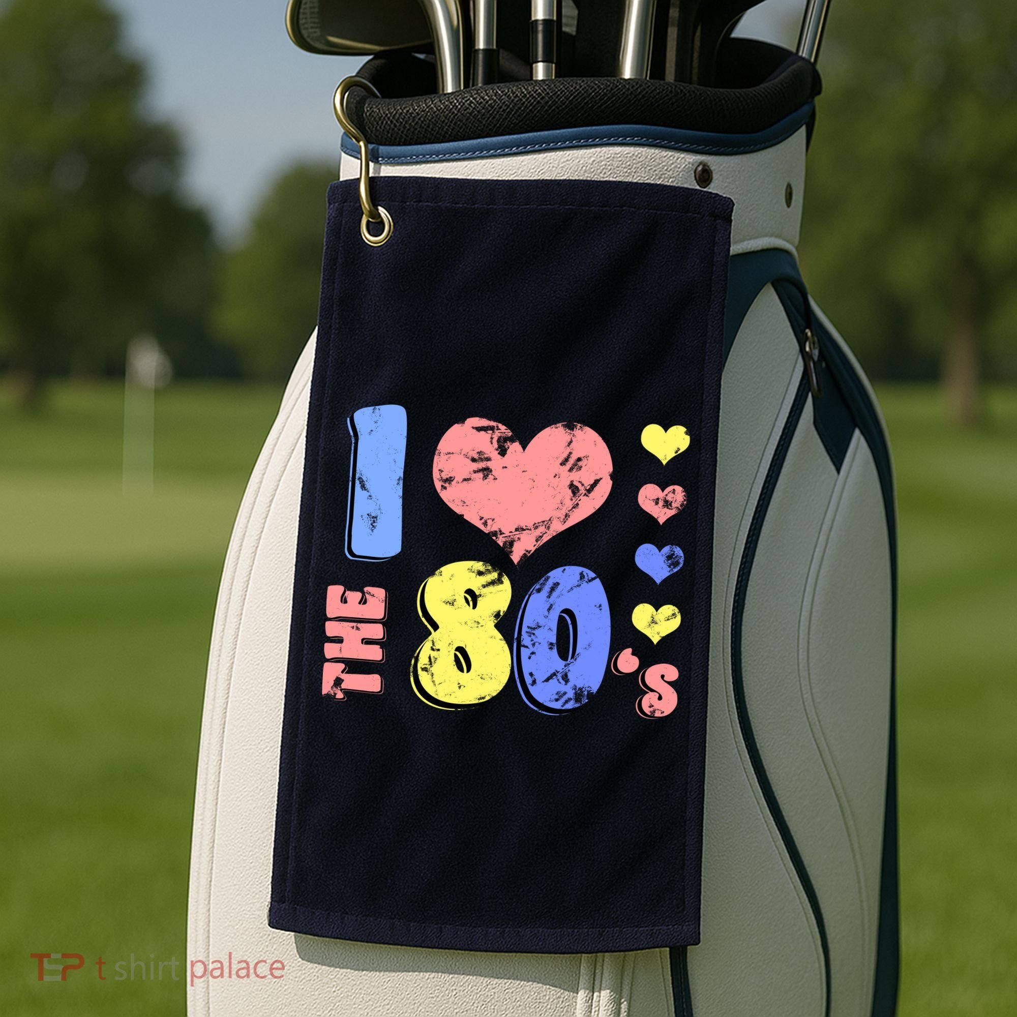 I Heart The 80's Golf Towel