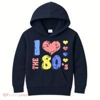 I Heart The 80's Kids Hoodie thumb 0