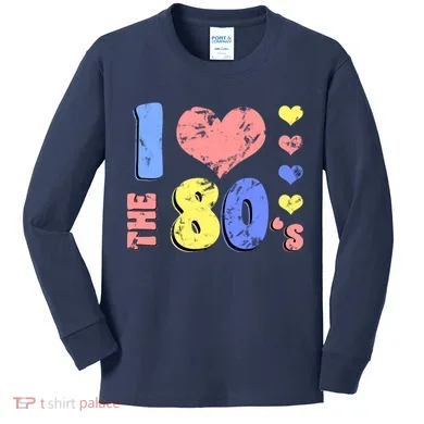 I Heart The 80's Kids Long Sleeve Shirt