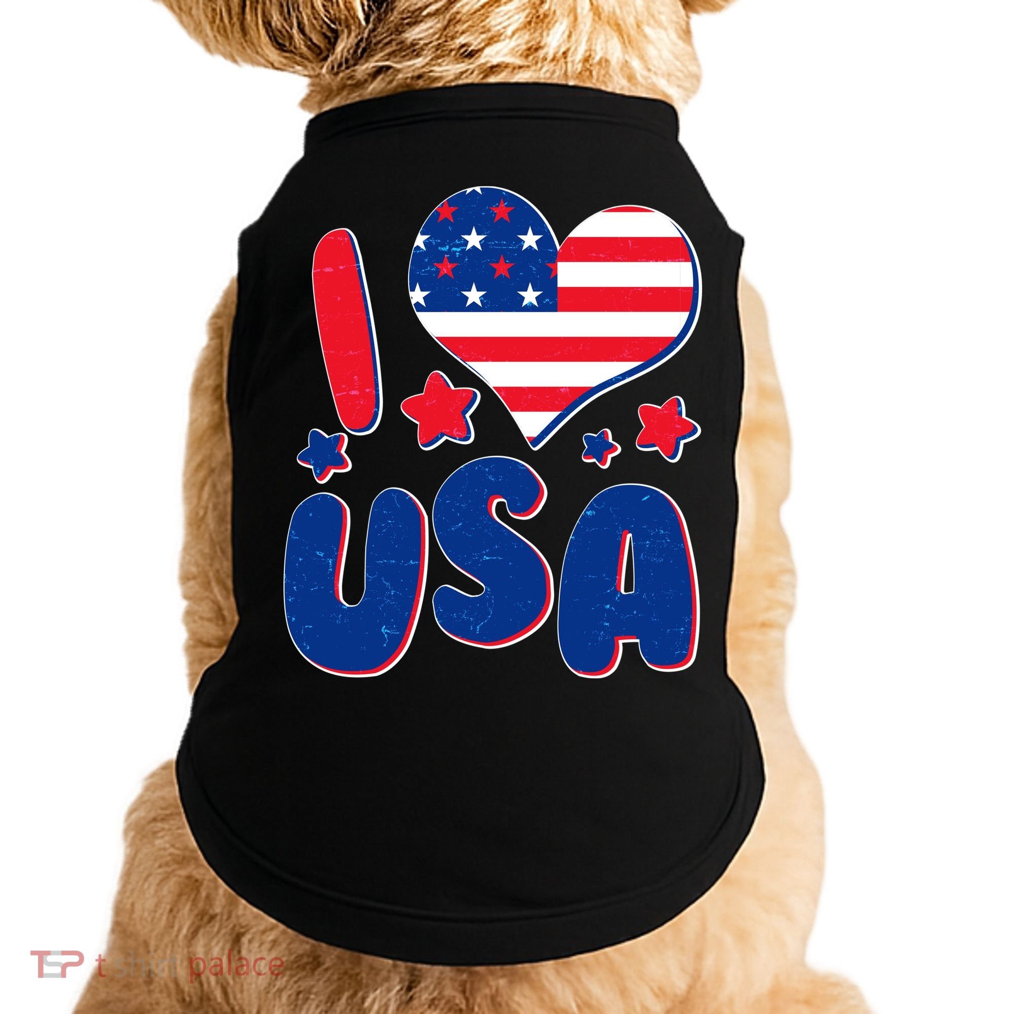 I Heart USA Doggie Tank