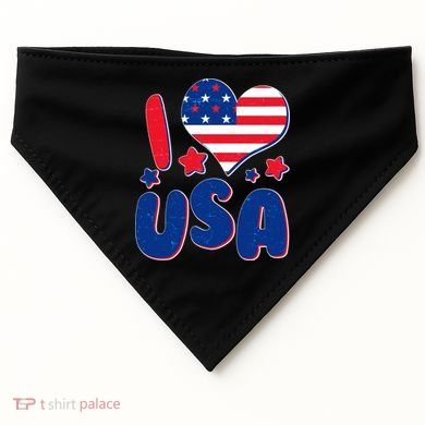 I Heart USA USA-Made Doggie Bandana