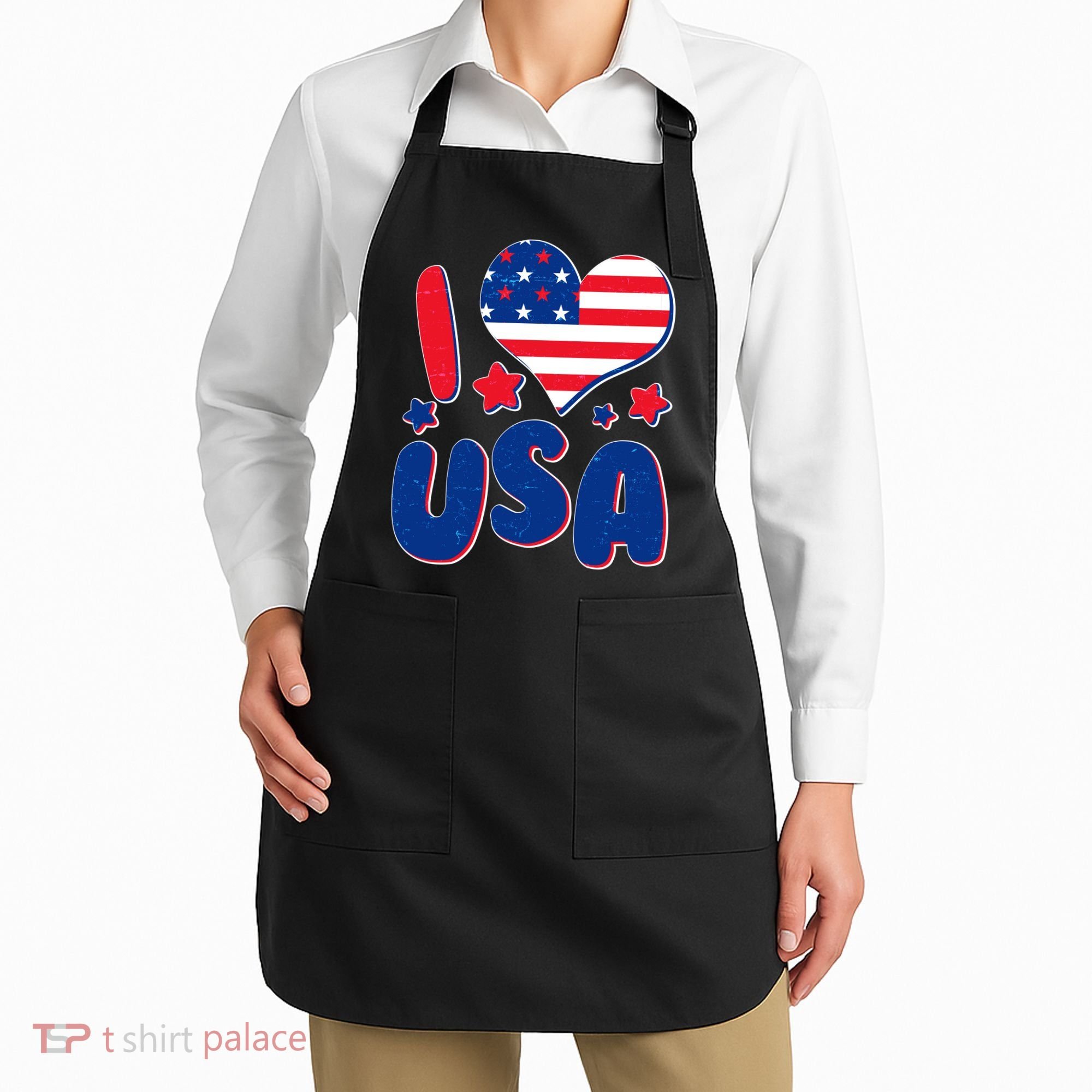 I Heart USA Apron