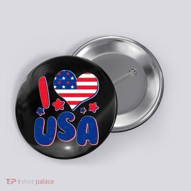 I Heart USA Button