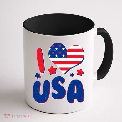 I Heart USA Coffee Mug back