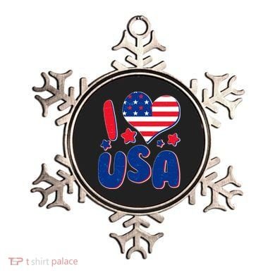 I Heart USA Ornament