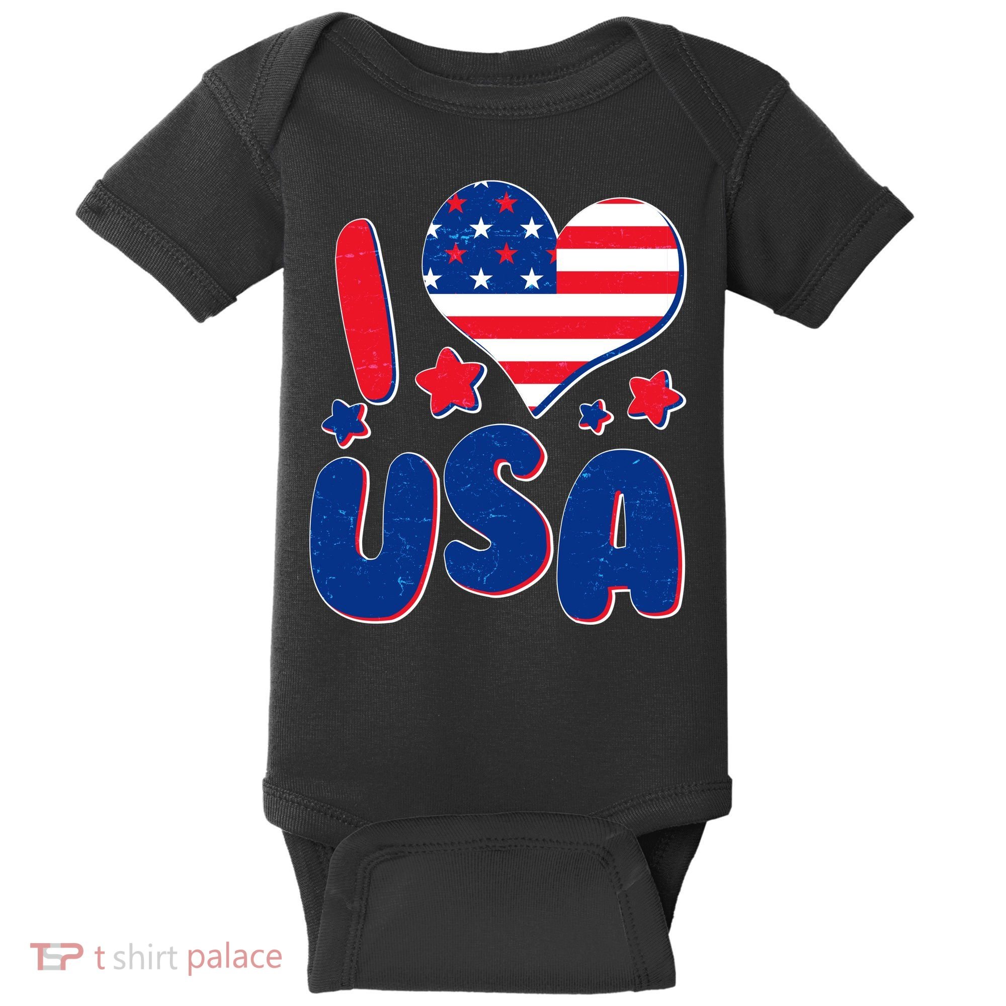 I Heart USA Baby Bodysuit