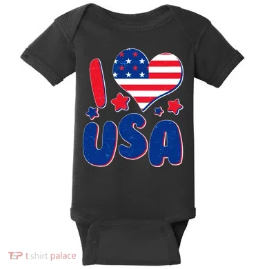 I Heart USA Baby Bodysuit