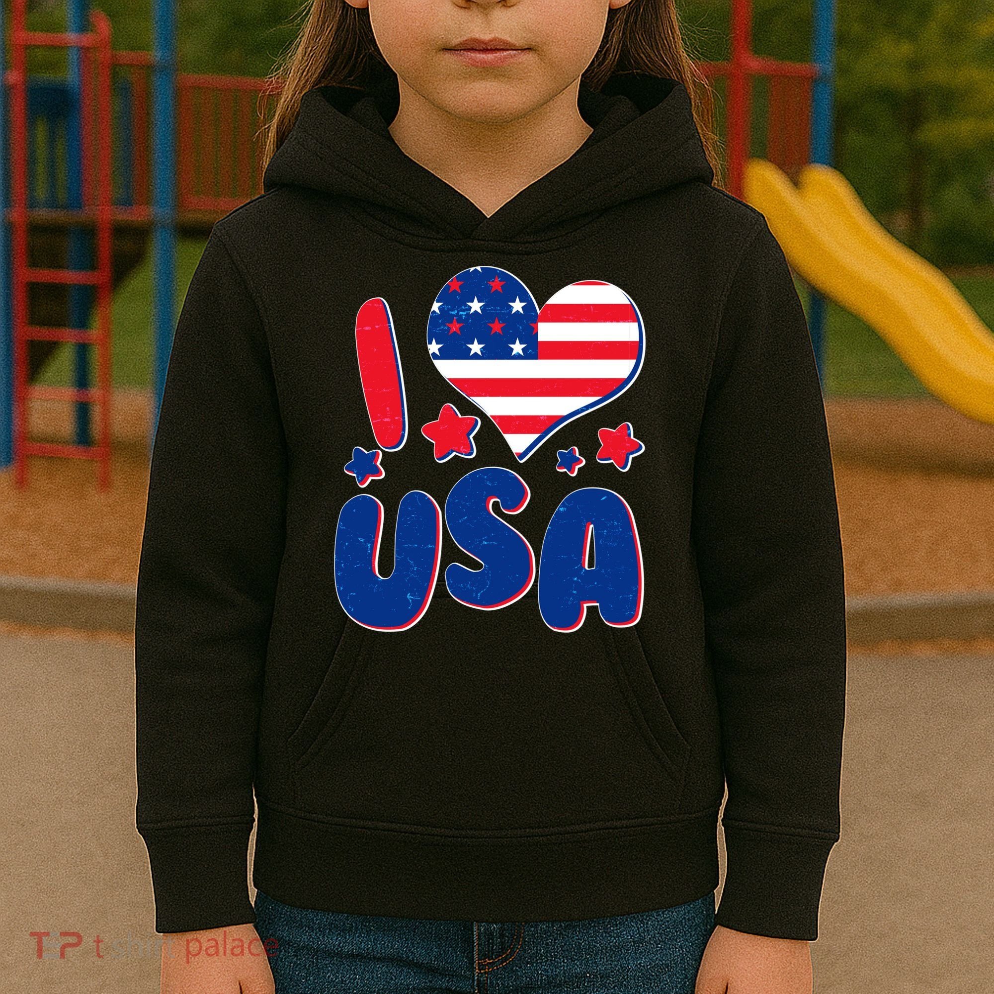 I Heart USA Kids Hoodie