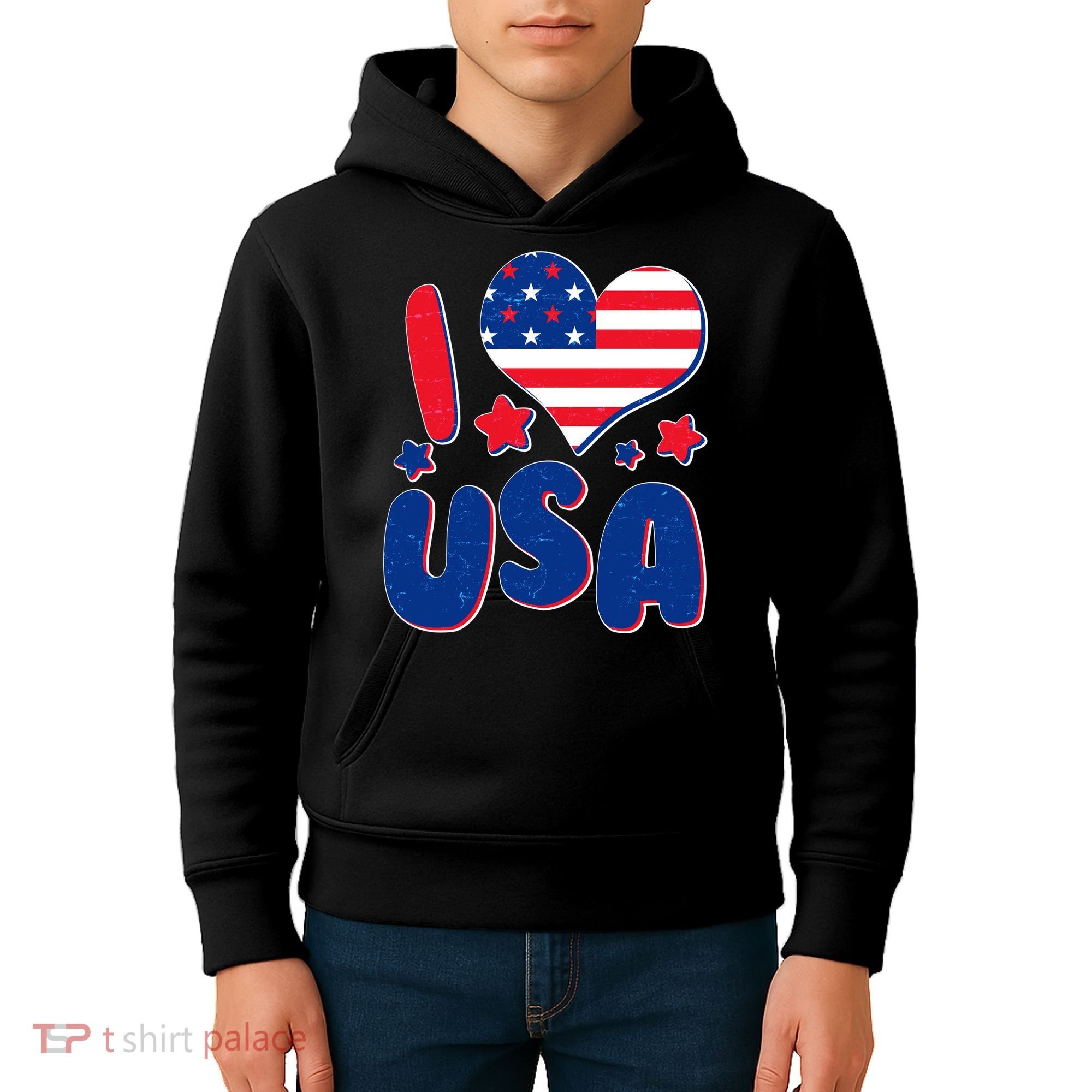 I Heart USA Kids Hoodie
