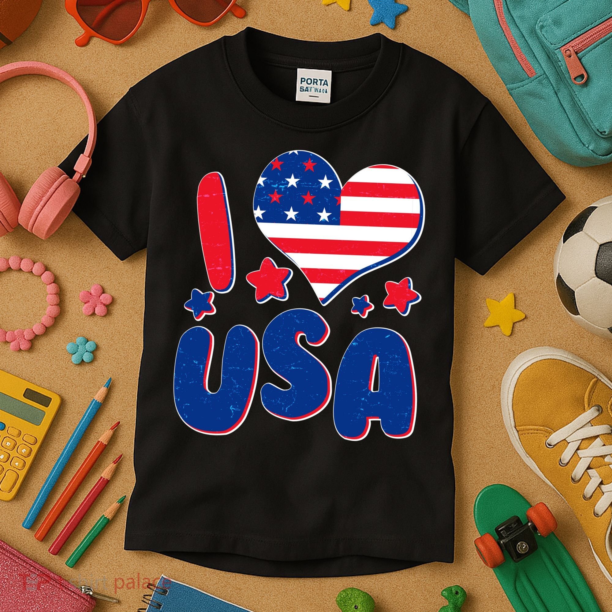 I Heart USA Kids T-Shirt