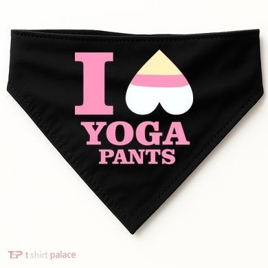 I Heart Yoga Pants USA-Made Doggie Bandana