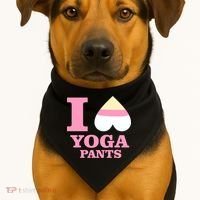 I Heart Yoga Pants USA-Made Doggie Bandana thumb 1