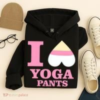 I Heart Yoga Pants Hoodie thumb 4