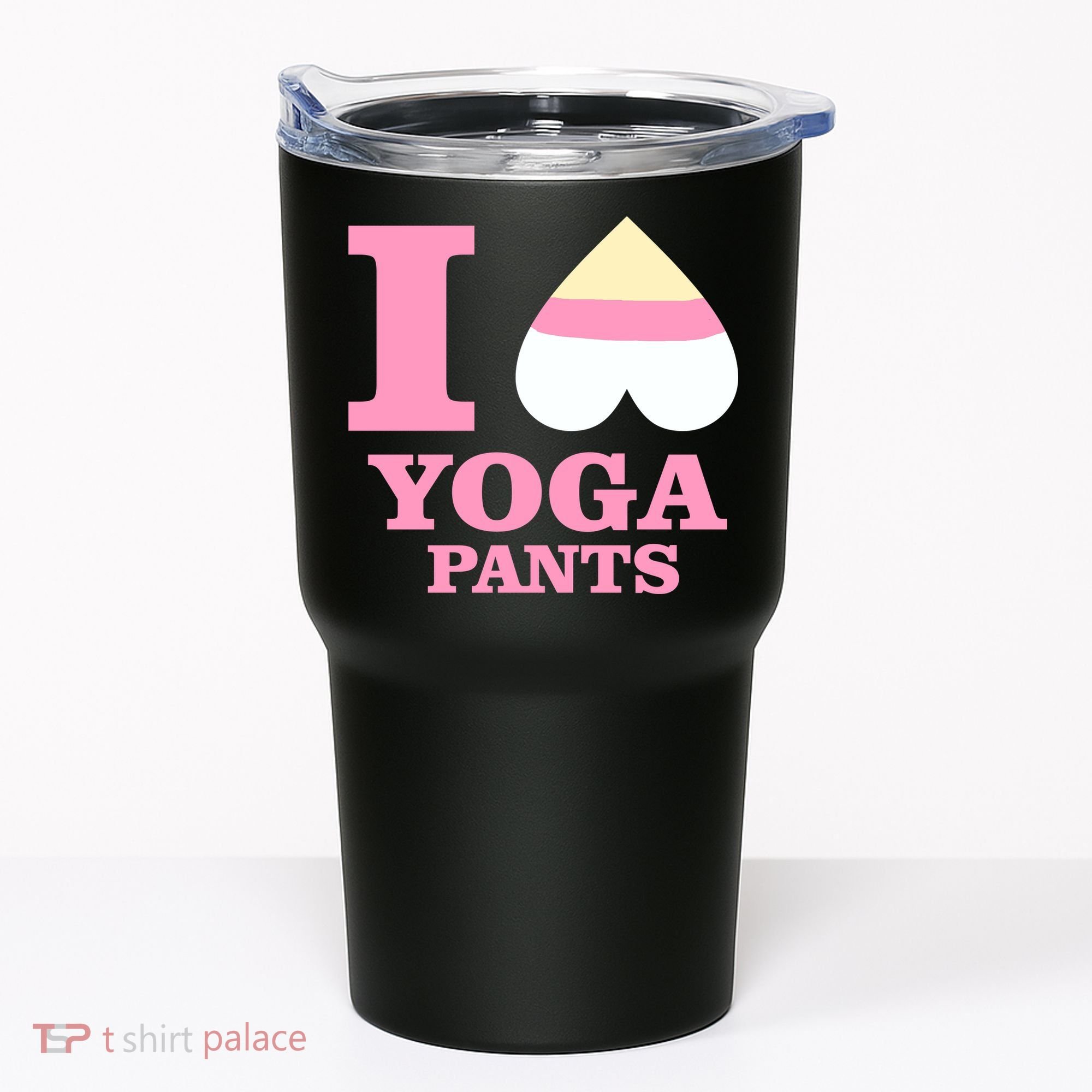 I Heart Yoga Pants Tumbler