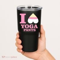 I Heart Yoga Pants Tumbler thumb 2