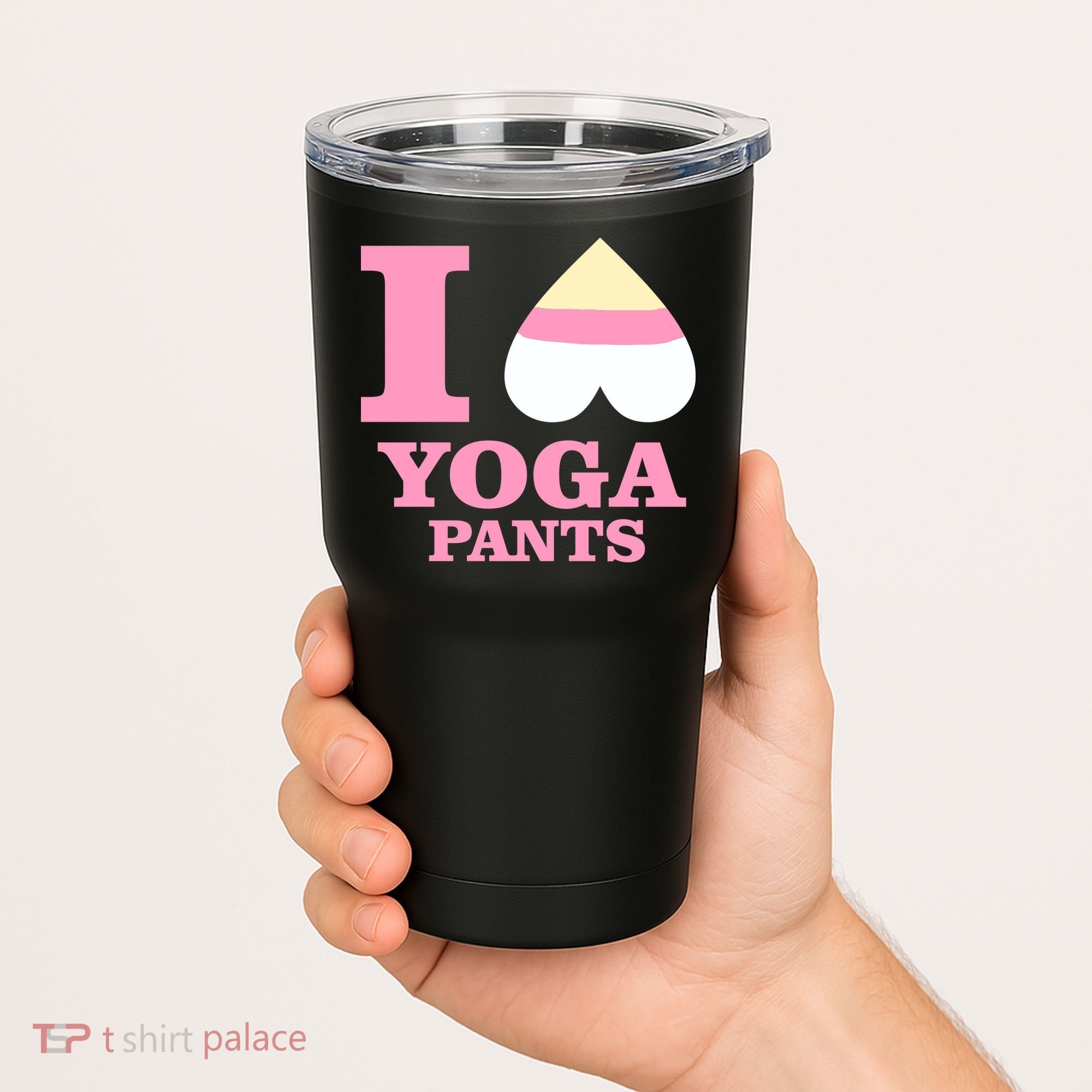 I Heart Yoga Pants Tumbler