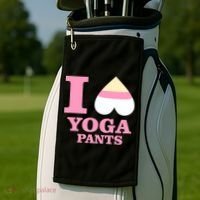 I Heart Yoga Pants Golf Towel thumb 2