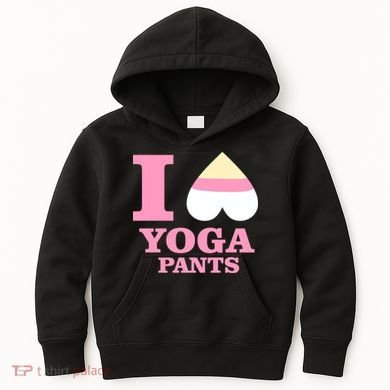 I Heart Yoga Pants Kids Hoodie
