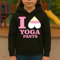 I Heart Yoga Pants Kids Hoodie thumb 3