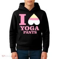 I Heart Yoga Pants Kids Hoodie thumb 4