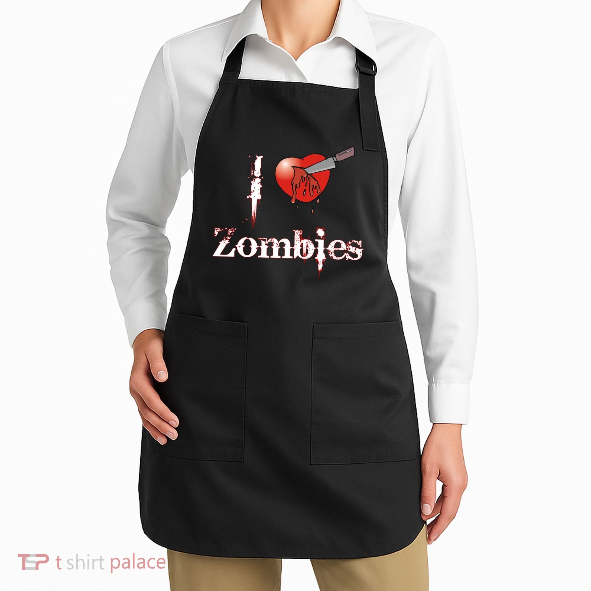 I Heart Zombies Apron