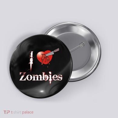 I Heart Zombies Button